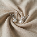 Античные серьги из неправильного серебряного жемчуга